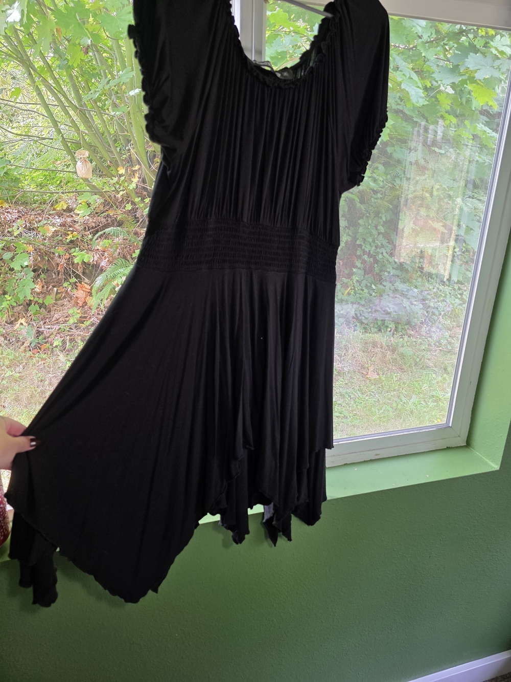 Foxblood Hankerchief Goth Fairy Black Dress